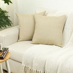 House This Saanjh Beige 2 Pieces Cotton Square Cushion Covers-image-70