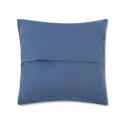 Fabindia Blue & Maroon Embroidered Square Cushion Cover-image-58
