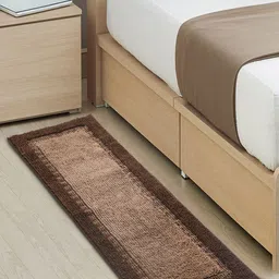 Saral Home Elyesse Brown Self-Design Antiskid Runner-22