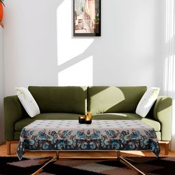 Kuber Industries Grey Printed 5 Seater Sofa With Center-Dining Table Cover Set-13