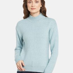 METTLE Women Blue Solid Pullover-image-60