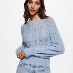 MANGO Women Blue Pullover-image-53