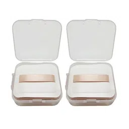FEELHIGH Set Of 2 Square Beauty Blender Puff With Case-17