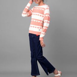 Crimsoune Club Girls Colourblocked Pullover Sweater-image-25