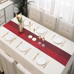 HOKIPO Red Checked Rectangular Table Runner image 4