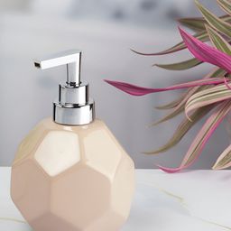 Kookee Brown 2 Pcs Abstract Ceramic Soap Dispenser image 3