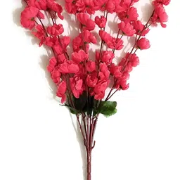 WELL ART GALLERY Pink & Green 2Pcs Cherry Blossom Artificial Flowers image 2