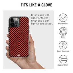 DailyObjects Transparent & Red Striped iPhone 13 Pro Back Case image 4