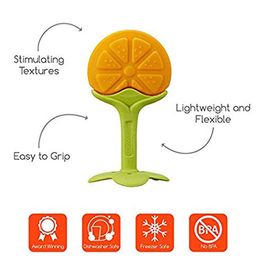 The Little Lookers Set of 2 Red & Orange Fruit Shape Teether image 5