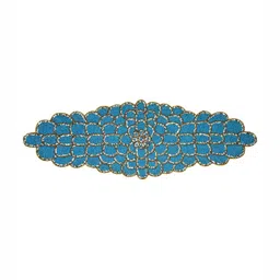 YWULY Blue Rectangular Table Runner image 3