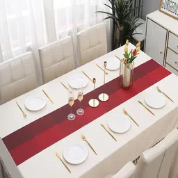 HOKIPO Red Checked Rectangular Table Runner image 5