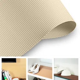 OBSESSIONS Beige Textured Non-Adhesive EVA Drawer & Shelf Liner image 2
