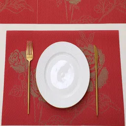 HOKIPO Set Of 7 Floral Print Tablemats with Table Runner image 4