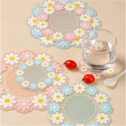 Daisy Flower Silicone Trivet – Non-Slip Heat-Resistant Mat for Big Pots (20 cm) matte Finish Trivet-22