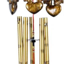 Lucky Antique Lovebird Wind Chimes for Positivity Peaceful Sound for Home & Gift Aluminium Windchime-image-90