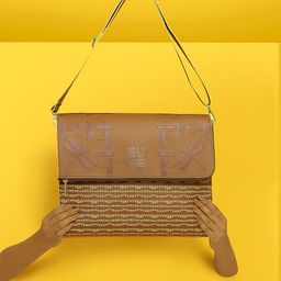 EUME Unisex Brown Printed Messenger Bag-image-2