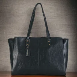 Mast & Harbour Green Textured Oversized Structured Shoulder Bag-19