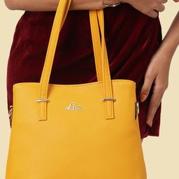 Lavie Odiase Mustard Yellow Solid Shoulder Bag-23