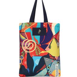 KOLOROBIA Printed Pure Cotton Shopper Shoulder Bag-53