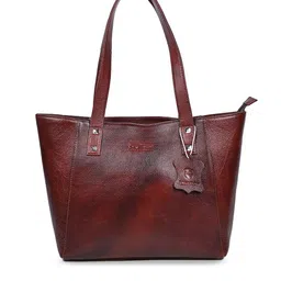 SAMTROH Textured Leather Structured Tote Bag image 2