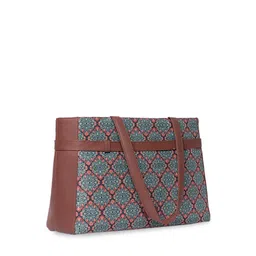 ZOUK Printed Oversized Structured Shoulder Bag image 4