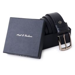 Mast & Harbour Men Textured Leather Formal Belt-image-68
