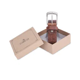 THE CLOWNFISH Men Textured Genuine Leather Belt-image-75