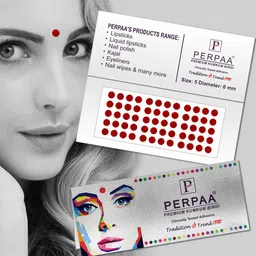 PERPAA Maroon Velvet Kumkum Bindi Box with 15 Flaps - Size 5 image 3