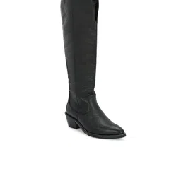 CARLO ROMANO Women High-Top Round Toe Leather Block Heeled Boots-32
