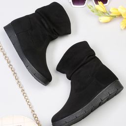 Roadster Women Black Solid Winter Boots-picture-0