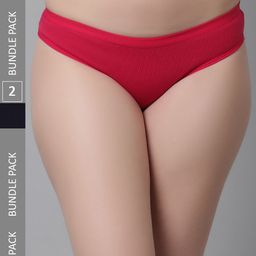 KEX Women Pack Of 2 Cotton Hipster Briefs-image-31