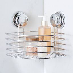 Home Centre Silver Toned Stainless Steel Corner Shower Caddy-22