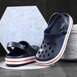 HRX by Hrithik Roshan Men Navy Blue & Red Rubber Clogs-22