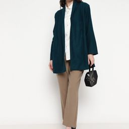 Be Indi Shawl Collar Acrylic Front-Open Overcoat image 3