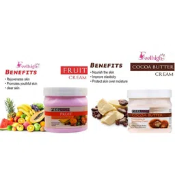 FEELHIGH Set Of 2 Fruit & Cocoa Butter Face Cream - 500ml Each image 2
