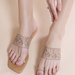Anouk Laser Cut One Toe Flats-image-62