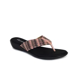 Ajanta Pink & Black Flatform Heels-image-37