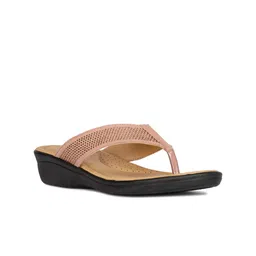Bata Embellished Open Toe Flats-49