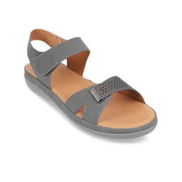 Mochi Textured Backstrap Suede Open Toe Flats-10