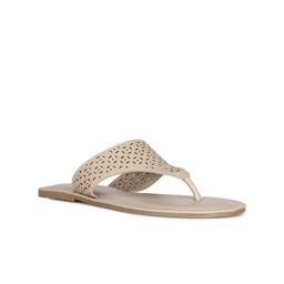 Bata Laser Cut Open Toe Flats-4