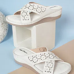 Get Glamr Laser Cut Comfort Heels-58