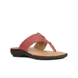 Bata Laser Cut Open Toe Flats-0