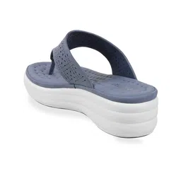 Metro Open Toe T-Strap Flats with Laser Cuts image 4