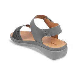 Mochi Textured Backstrap Suede Open Toe Flats image 4