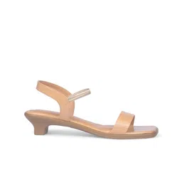 Bata Textured Open Toe Block Heels image 3
