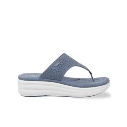 Metro Open Toe T-Strap Flats with Laser Cuts image 5