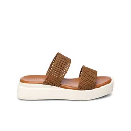 GNIST Textured Open Toe Flatform Heels image 4