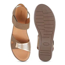 Mochi Textured Backstraps Suede Open Toe Flats image 3