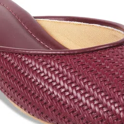 Mochi Woven Design Block Mules With Open Back image 2