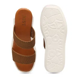 GNIST Textured Open Toe Flatform Heels image 3